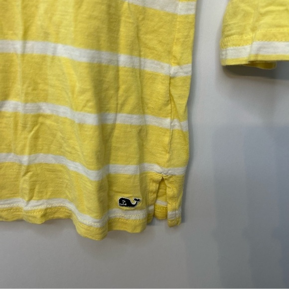 Vineyard Vines Yellow and White Stripe 3/4 Length Sleeve T-Shirt, Size Small - Picture 4 of 7